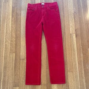 CREWCUTS Boys Size 14 Red Corduroy Pants Adjustable Waist